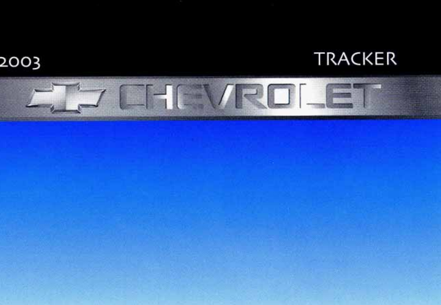 2003 Chevrolet Tracker Owner’s Manual Image
