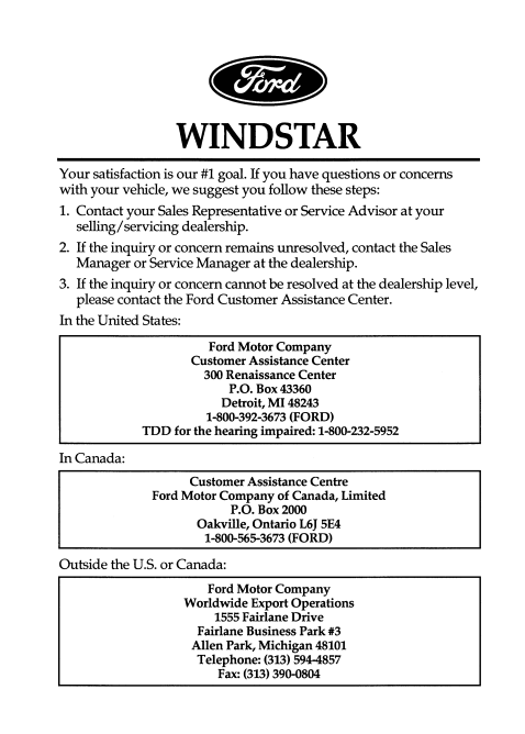 1997 Ford Windstar Image