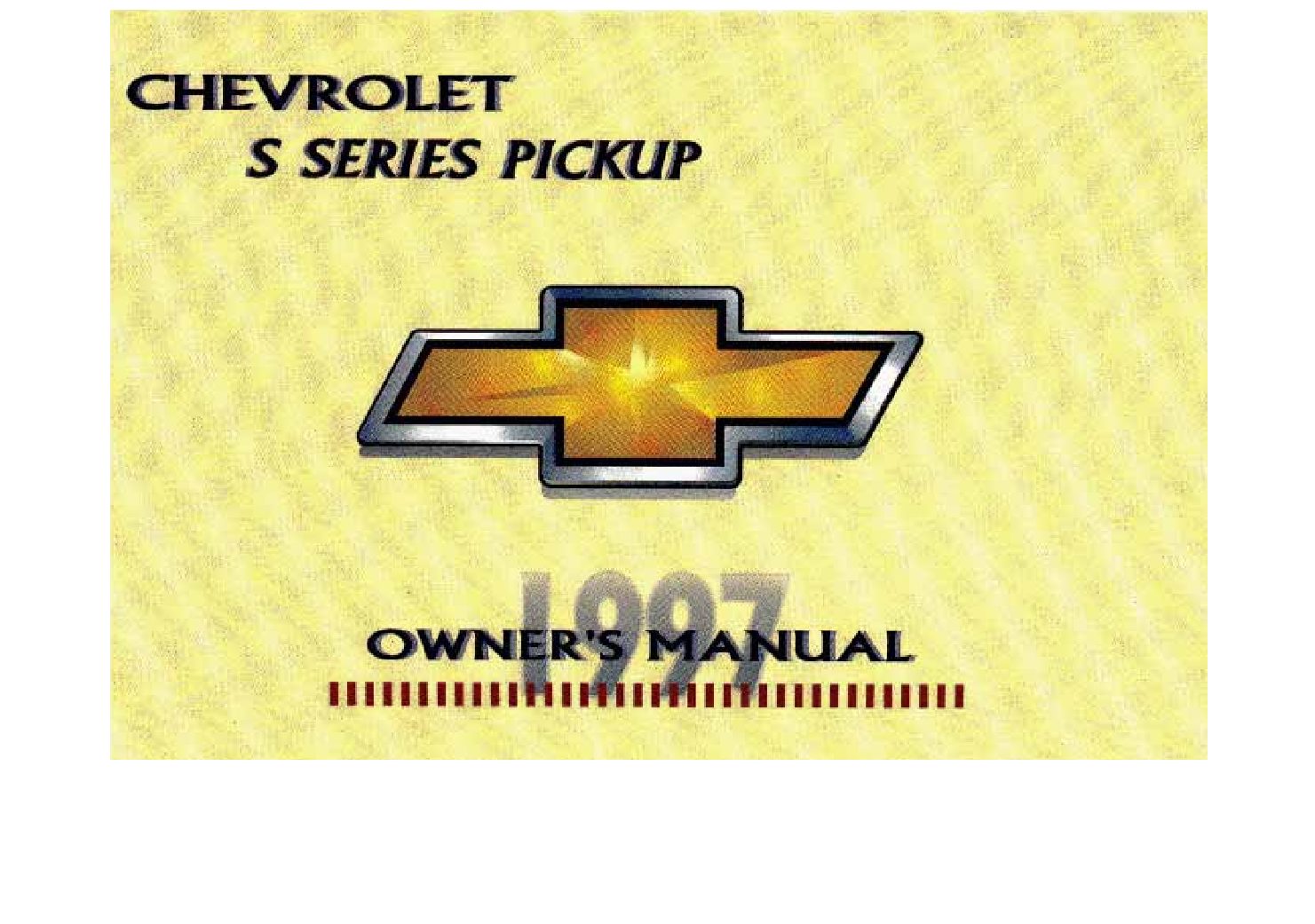 1997 Chevrolet S10 Owner’s Manual Image