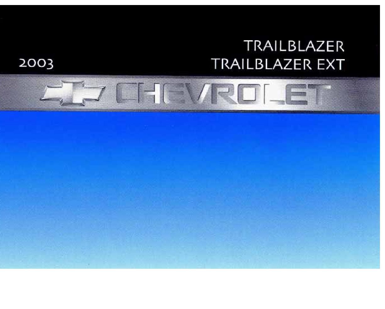 2003 Chevrolet Trailblazer Owner’s Manual Image