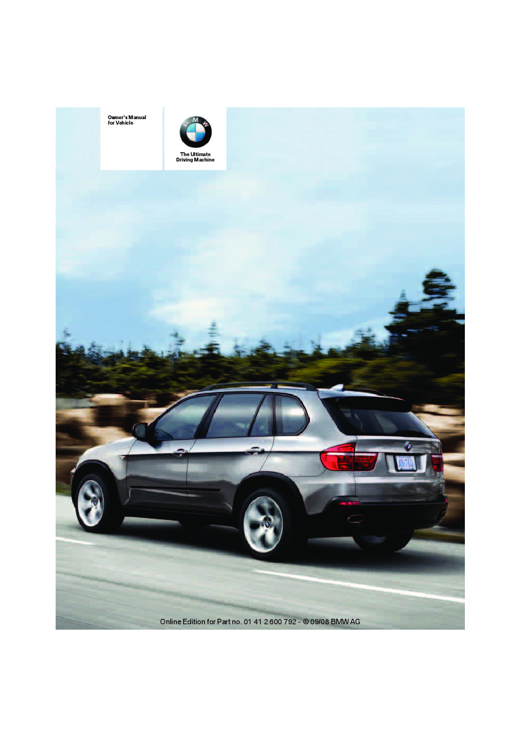2009 BMW X5 Owner’s Manual Image