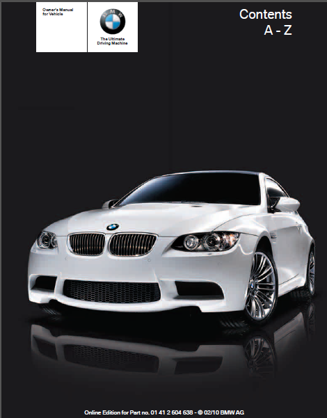 2011 BMW M3 Convertible Owner’s Manual Image