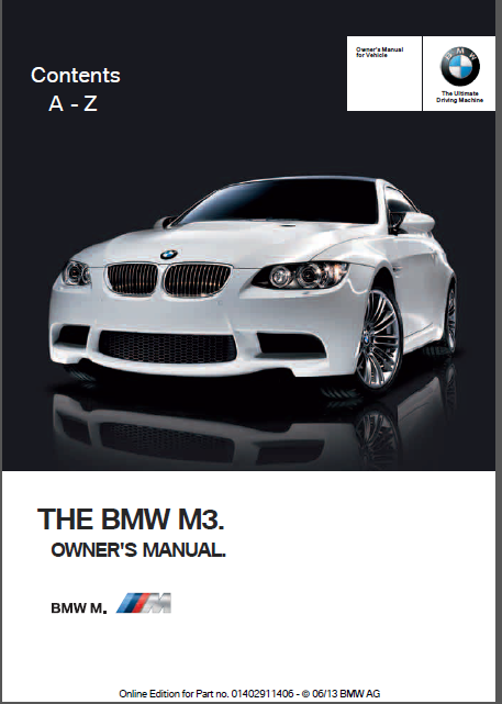 2013 BMW M3 Convertible Owner’s Manual Image