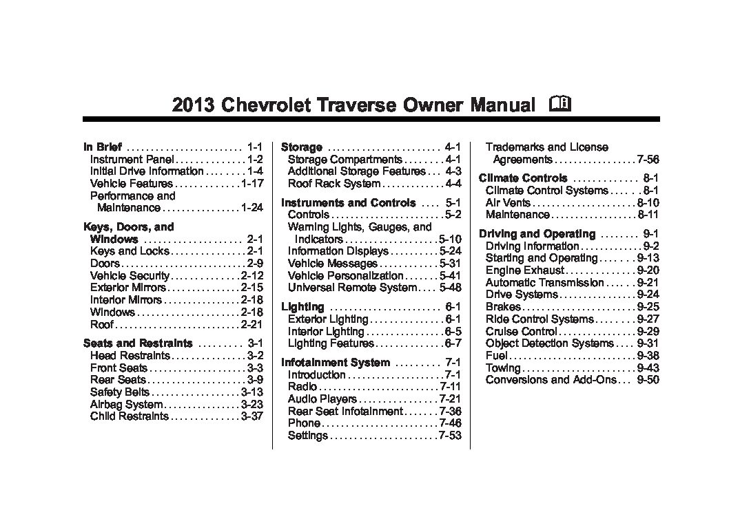 2013 Chevrolet Traverse Image