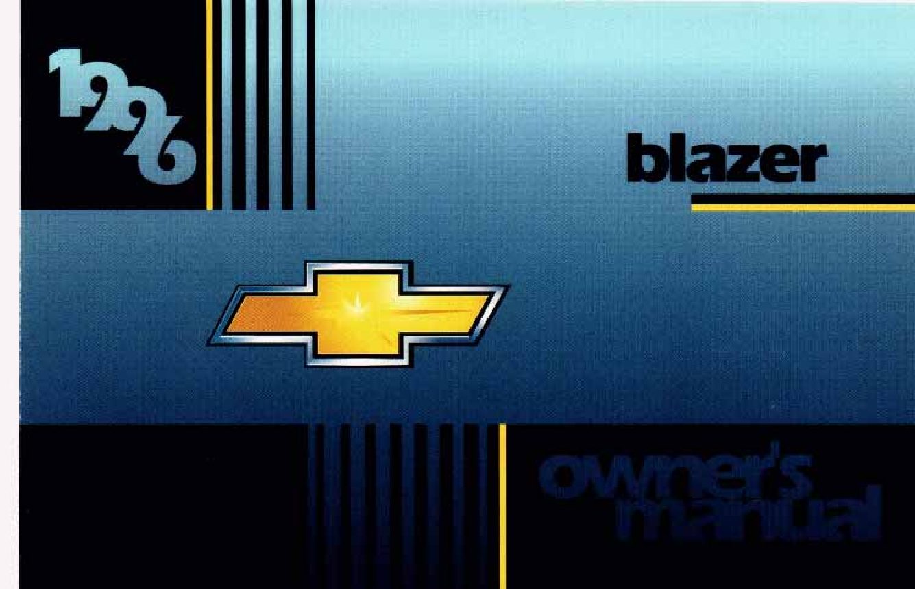 1996 Chevrolet Blazer owner’s manual Image