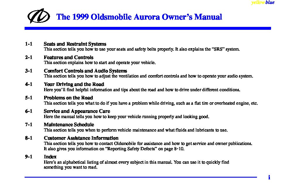 1999 Oldsmobile Aurora Image