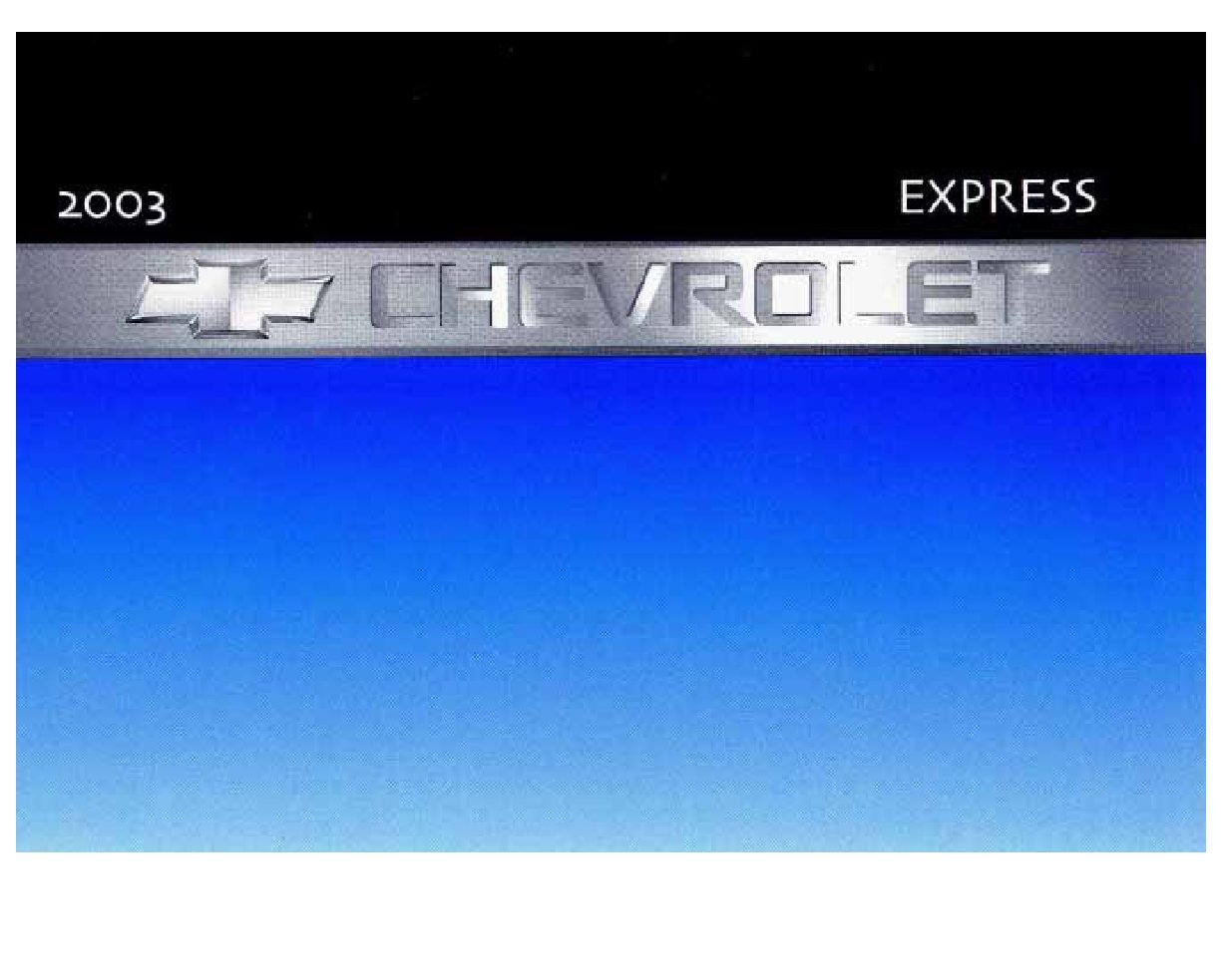 2003 Chevrolet Express Owner’s Manual Image