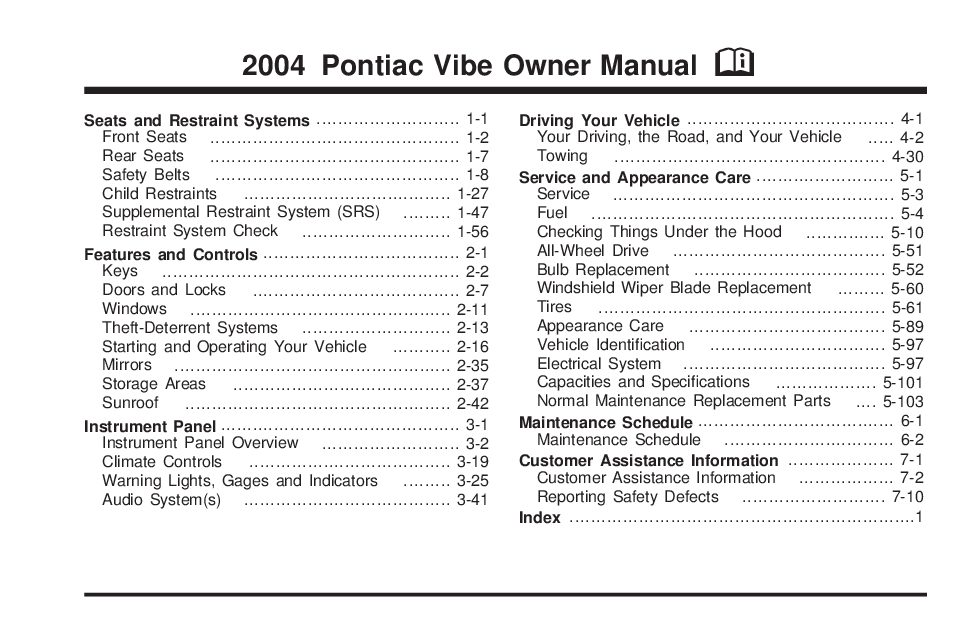 2004 Pontiac Vibe Image