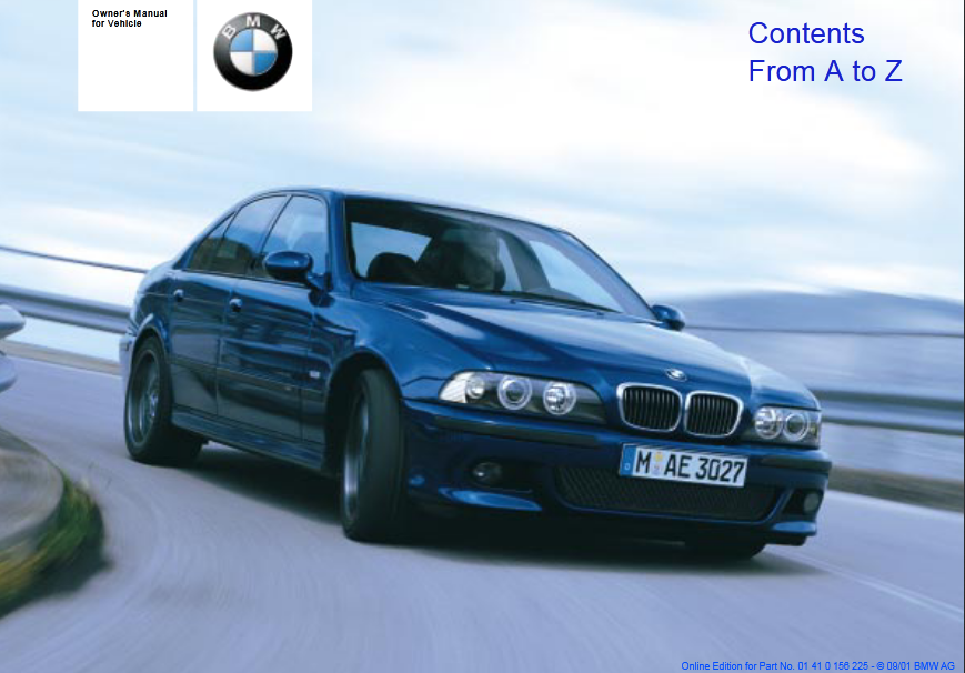 2003 BMW M5 Owner’s Manual Image