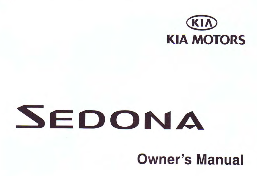 2002 Kia Sedona Owners Manual Image