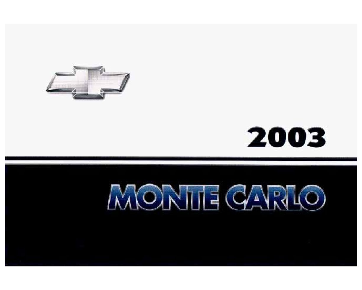 2003 Chevrolet Monte Carlo Owner’s Manual Image