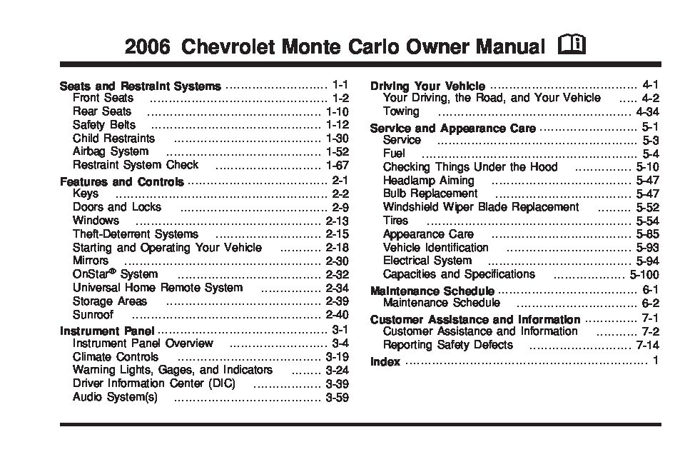 2006 Chevrolet Monte Carlo Image