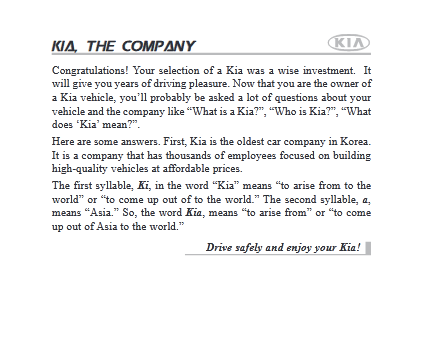 2012 Kia Sedona Owners Manual Image