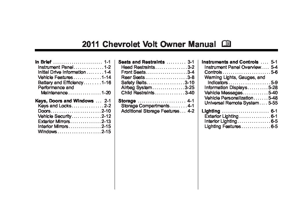 2011 Chevrolet Volt Image