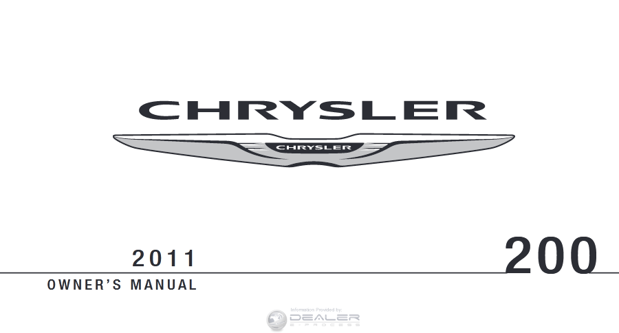2011 Chrysler 200 Owners Manual Image