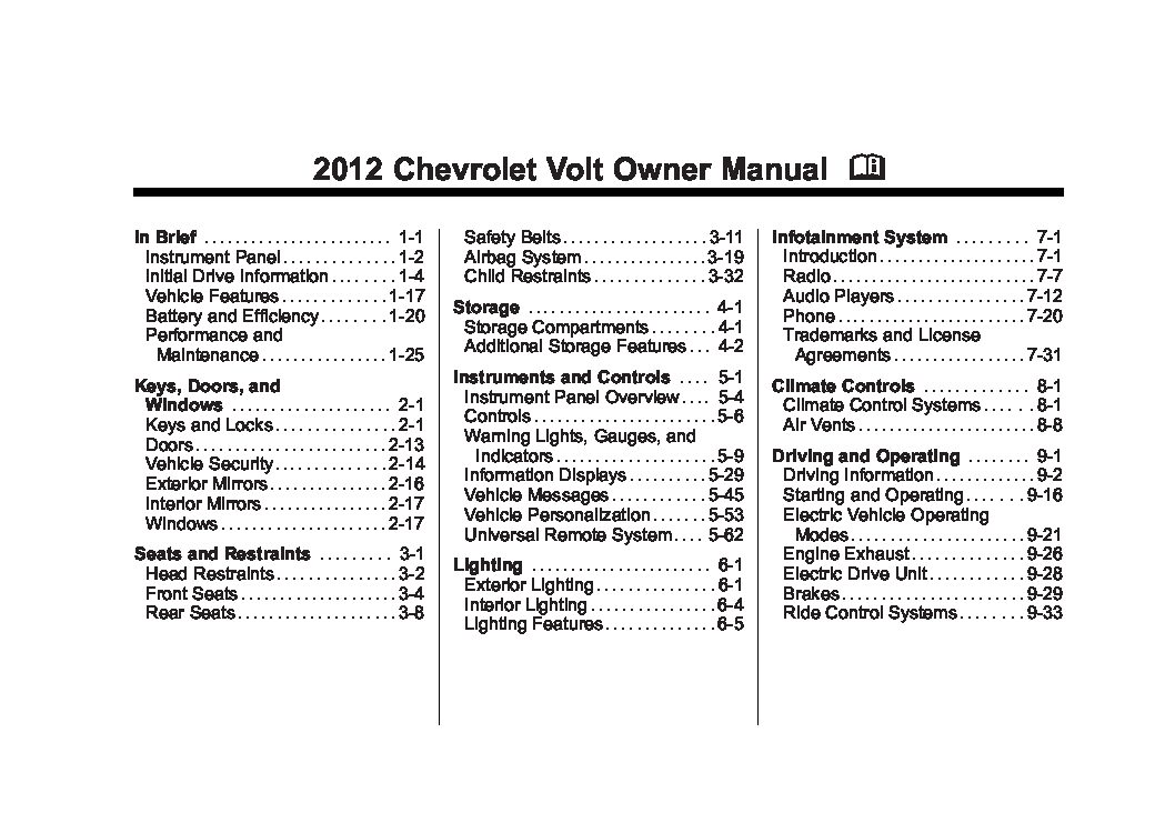 2012 Chevrolet Volt Image