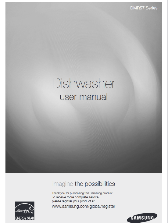 Samsung DMR57LHS Dishwasher User Manual Image
