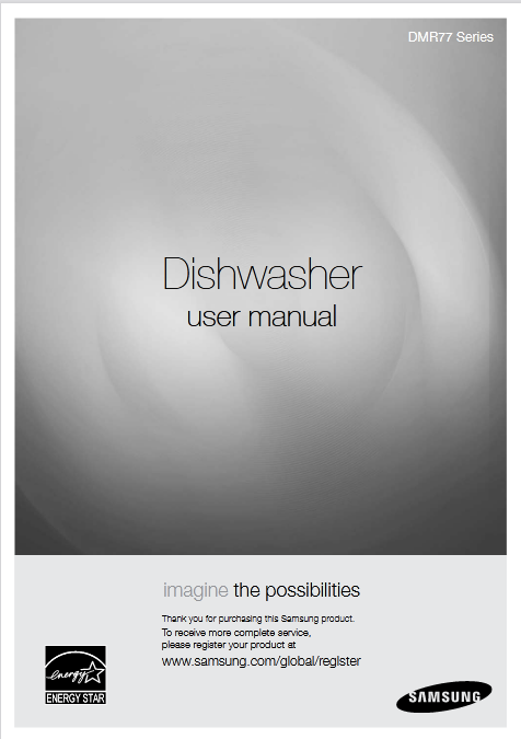 Samsung DMRLHS Dishwasher User Manual Image