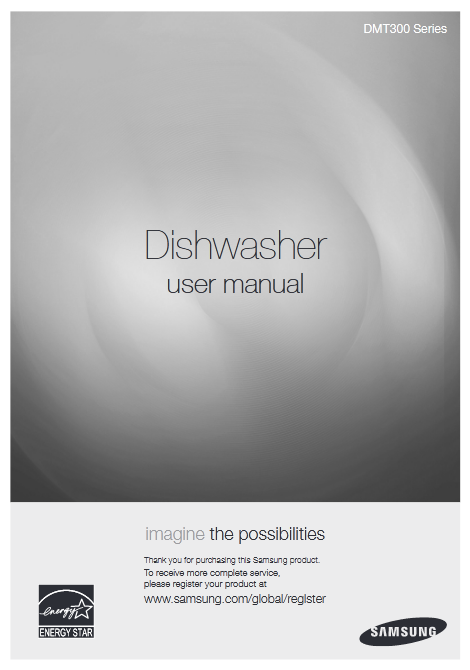 Samsung DMT300 Series Dishwasher User Manual Image