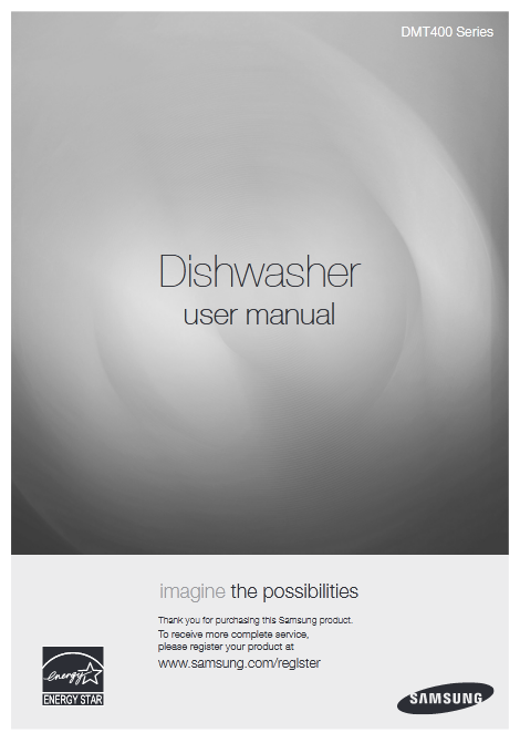 Samsung DMT400 Dishwasher User Manual Image