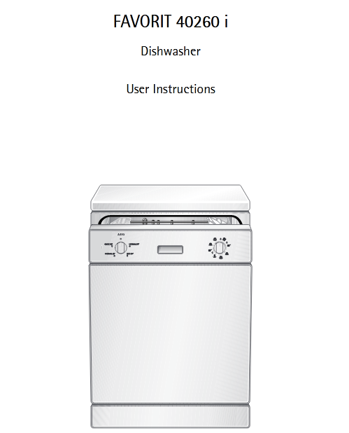 AEG 40260 I Dishwasher Image