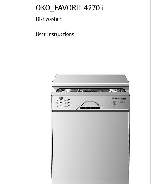 AEG 4270 I Dishwasher Image