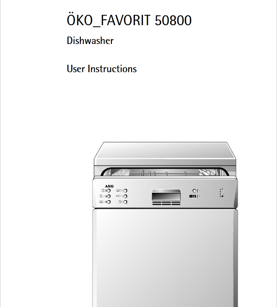 AEG 50800 Dishwasher Image