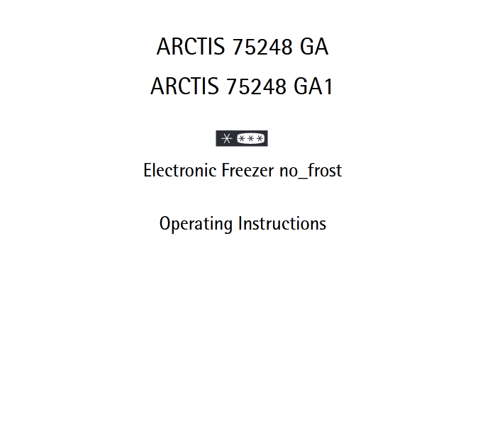 AEG 75248 GA1 Freezer Image