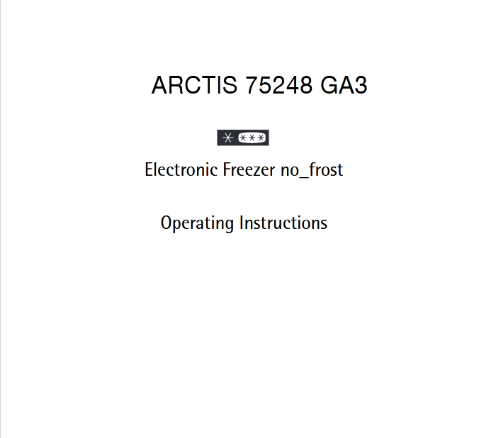 AEG 75248 GA3 Freezer Image