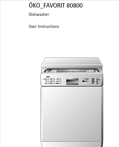 AEG 80800 Dishwasher Image