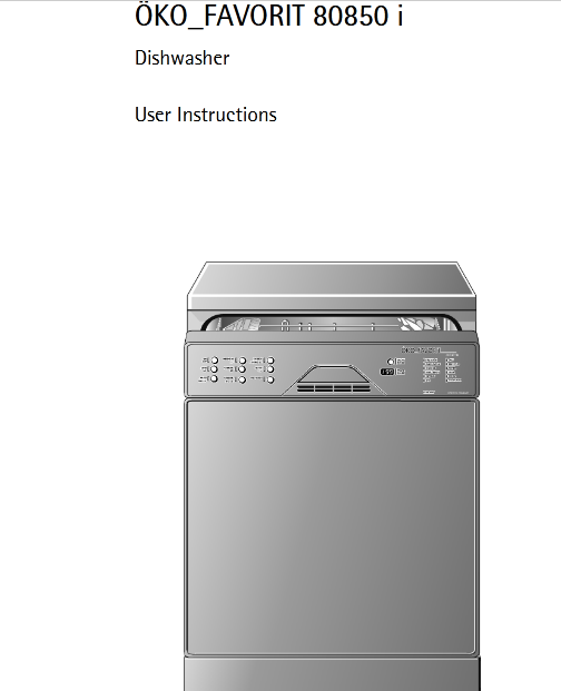 AEG 80850 I Dishwasher Image