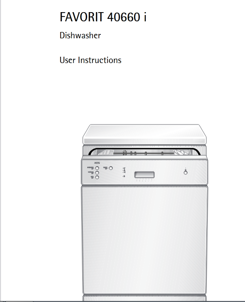 AEG FAVORIT 40660 I Dishwasher Image