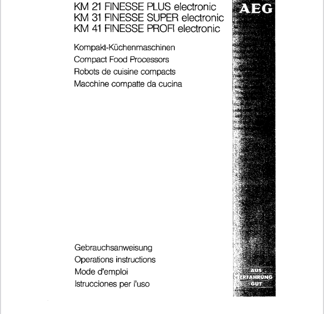 AEG KM 21 Food Processor Image