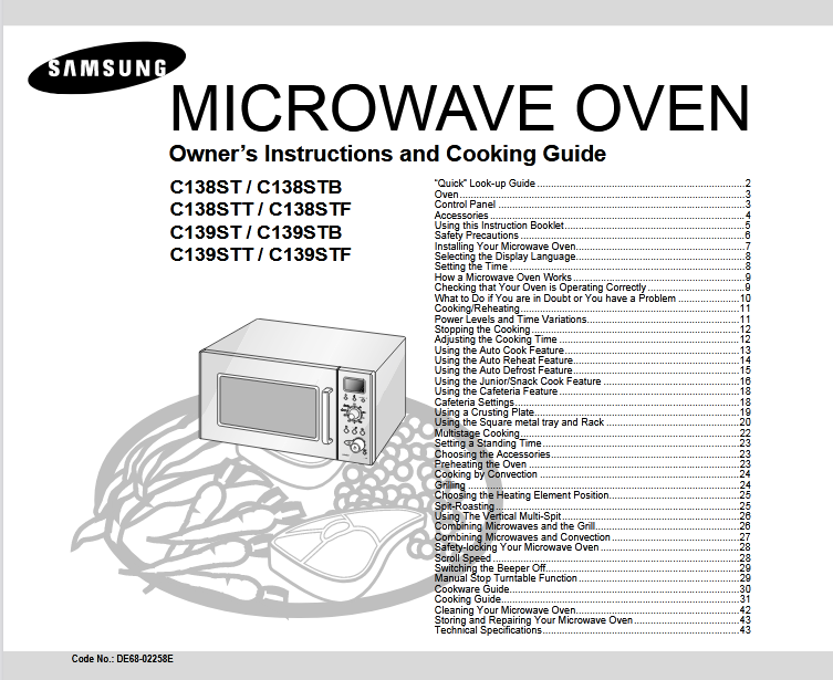 Samsung C139ST Microwave Oven Image