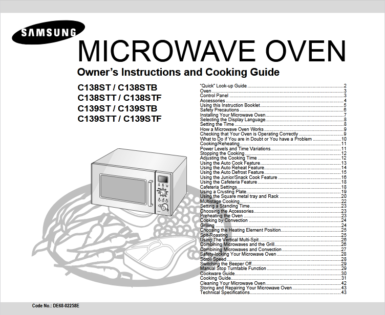 Samsung C139STT Microwave Oven Image