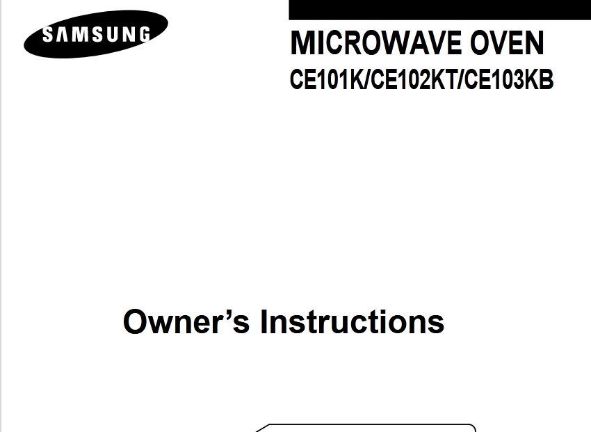 Samsung CE102KT Microwave Oven Image
