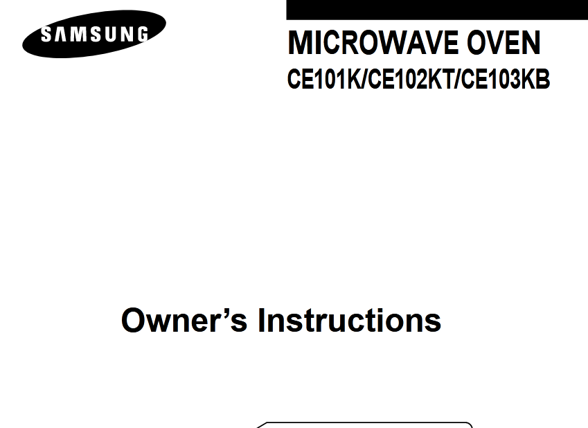 Samsung CE103KB Microwave Oven Image