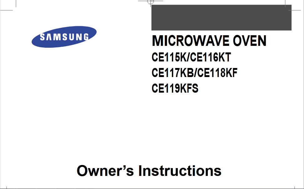 Samsung CE117KB Microwave Oven Image