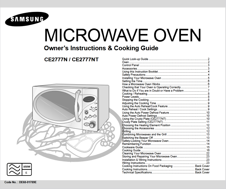 Samsung CE2777N Microwave Oven Image