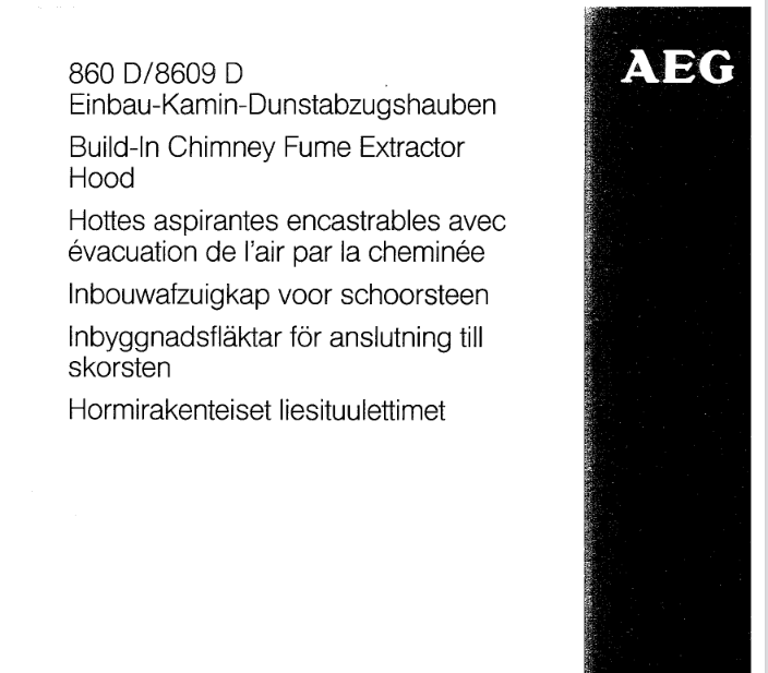 AEG 8609 D Ventilation Hood Image