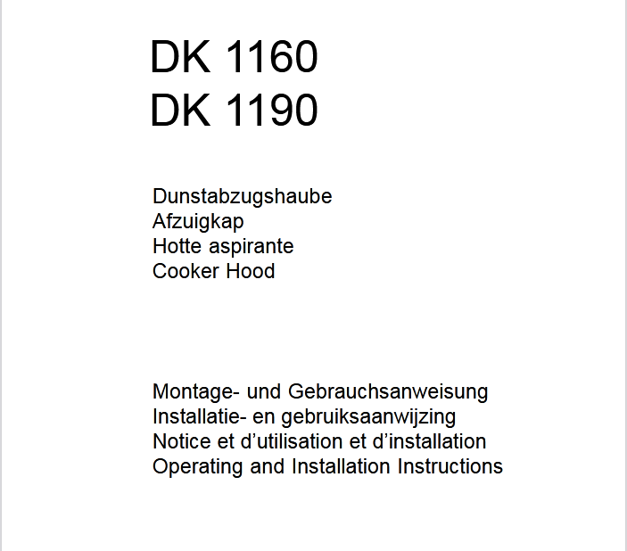 AEG DK 1190 Ventilation Hood Image