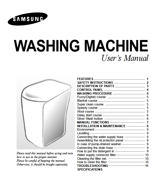 Samsung DC68-02154A Washer Image