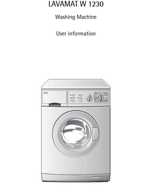 AEG W 1230 Washer/Dryer Image