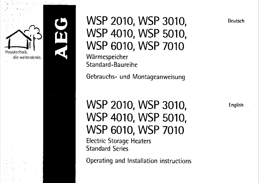 AEG WSP 3010 Electric Heater Image