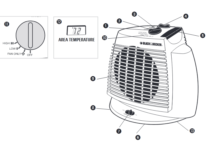 Black & Decker 200HF Electric Heater Image
