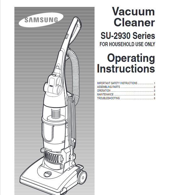 Samsung SU-2930 Series Vacuum Cleaner Image