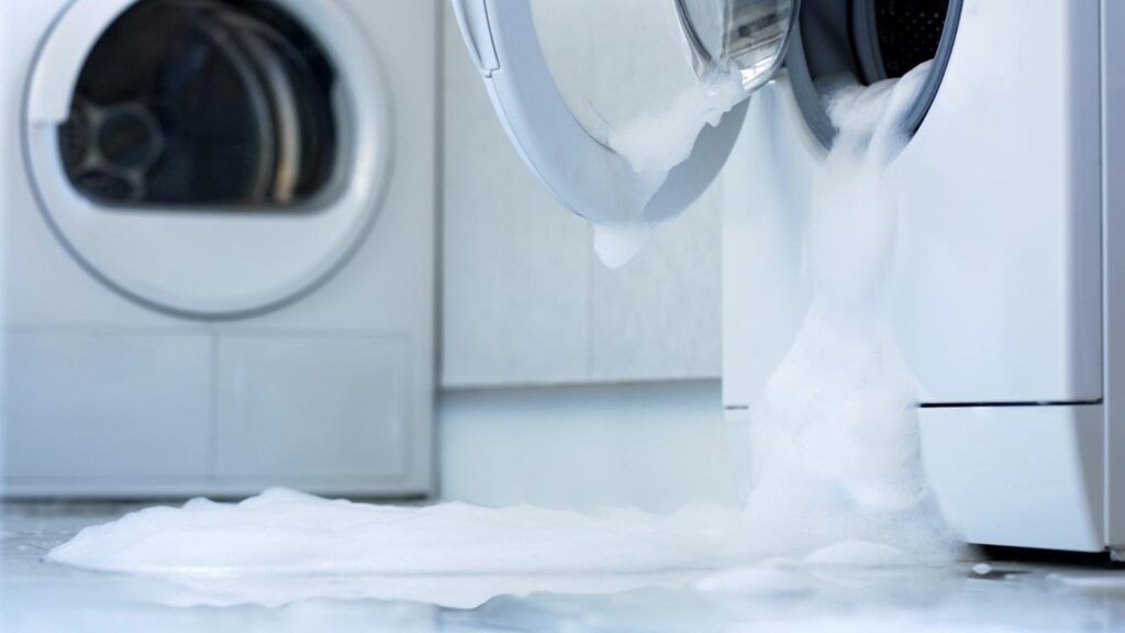 washing machine detergent spill