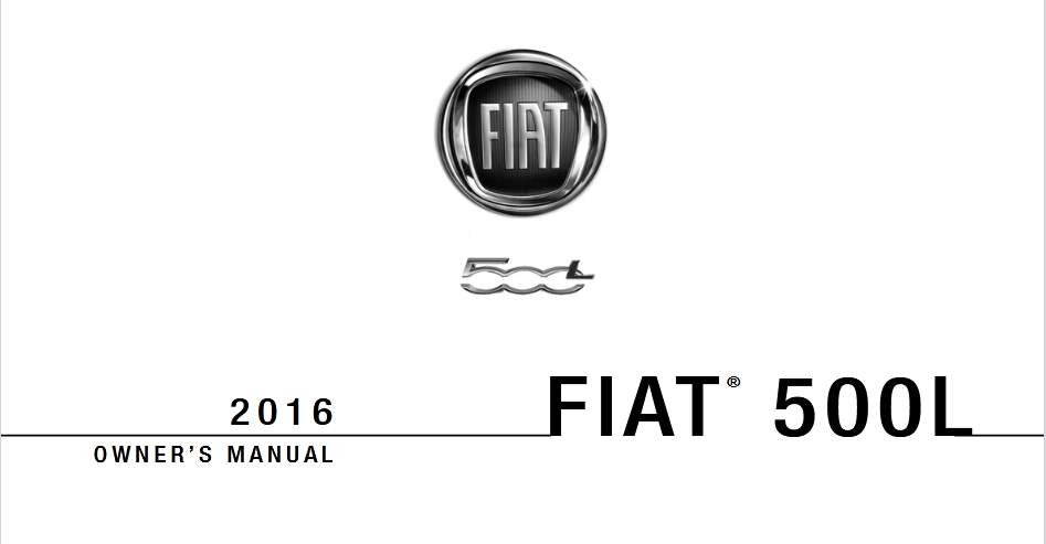 2016 Fiat 500L Owner’s Manual Image