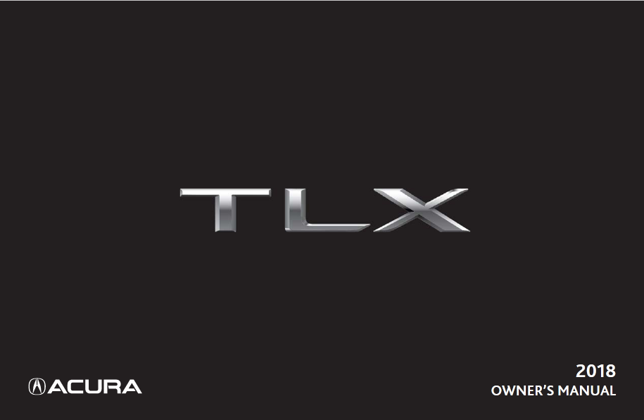2018 Acura TLX Owner’s Manual Image