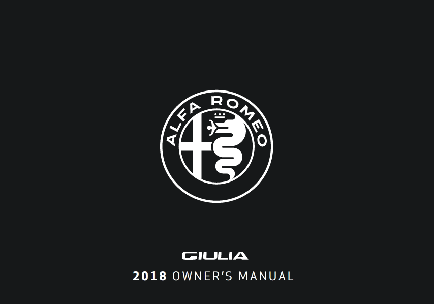 2018 Alfa Romeo Giulia Owners Manual Image